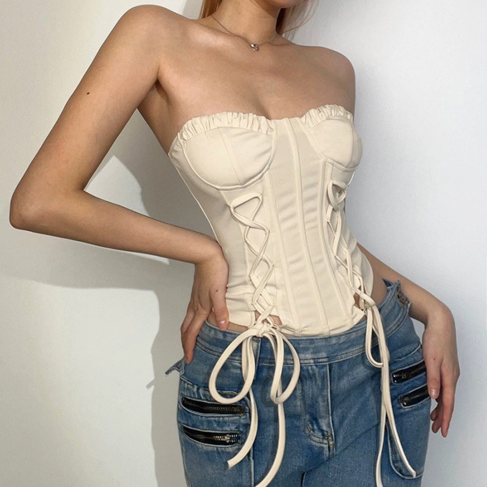 Zara Spring Summer Solid Slim Boat Neck Backless Vest